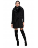Women Coat  black With belt